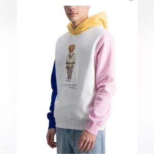 Ralph Lauren Polo Bear Colorblock Hoodie Sweatshirt